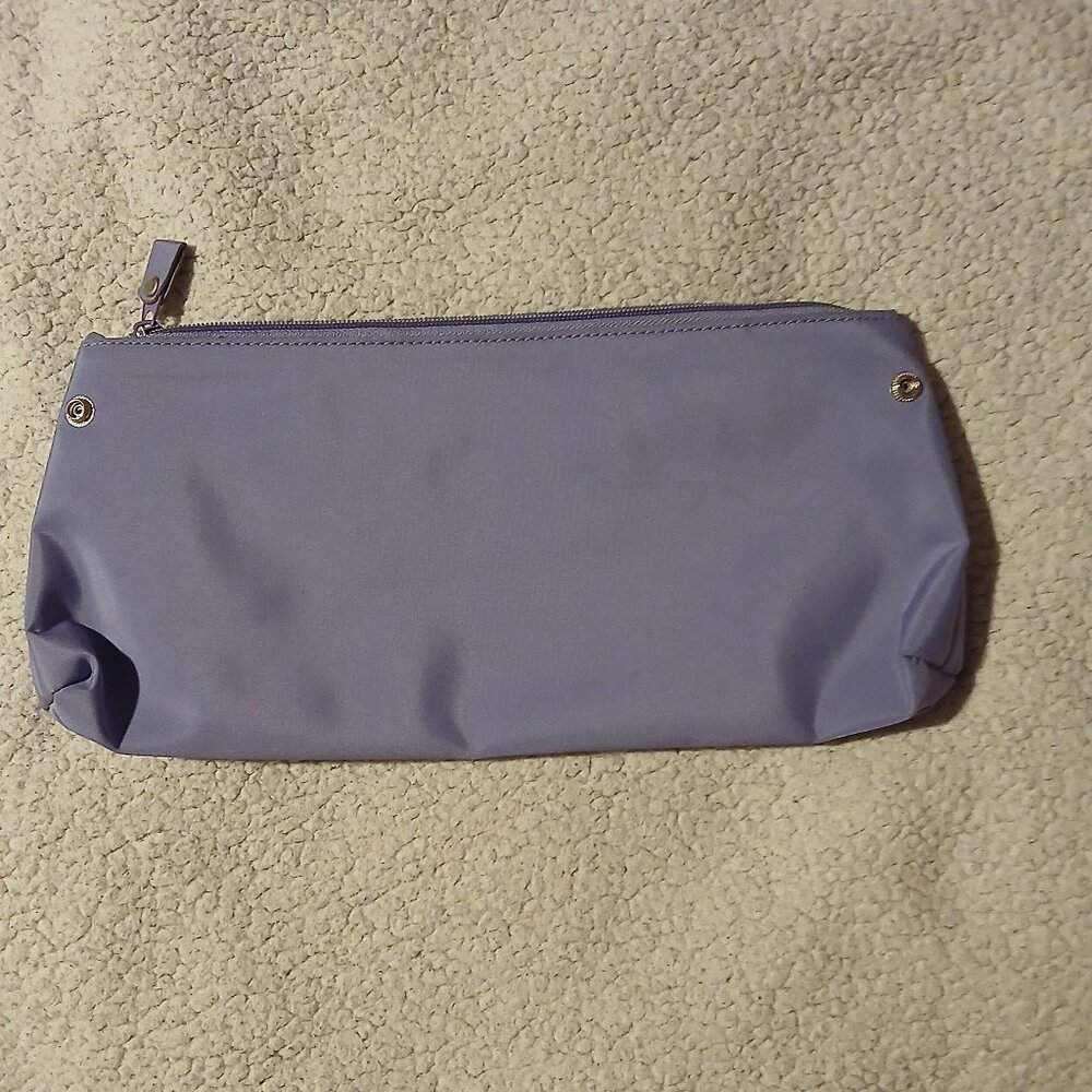 TIMMY WOODS WOMEN'S LIGHT PURPLE NYLON POUCH / MAKEUP BAG